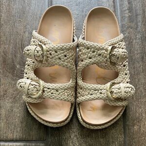 Sam Edelman Braided Cream Sandals